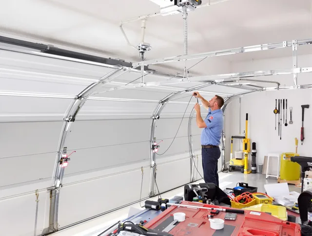 Garage door cable repair service by Macedonia Garage Door Repair in Macedonia