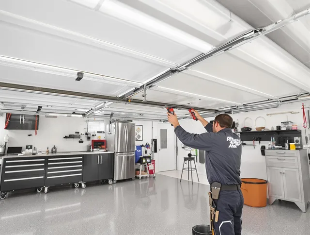 Overhead garage door repair service by Macedonia Garage Door Repair in Macedonia