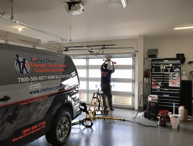 Macedonia Garage Door Repair team performing same-day garage door repair in Macedonia